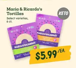 Sprouts Farmers Market Maria & Ricardo's Tortillas offer