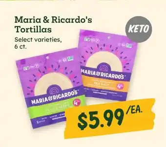 Sprouts Farmers Market Maria & Ricardo's Tortillas offer