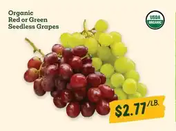 Sprouts Farmers Market Organic Red or Green Seedless Grapes offer
