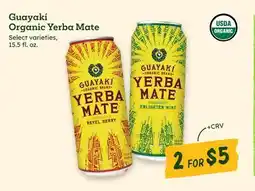 Sprouts Farmers Market Guayakí Organic Yerba Mate offer