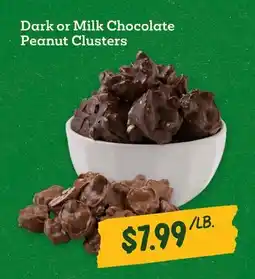 Sprouts Farmers Market Dark or Milk Chocolate Peanut Clusters offer
