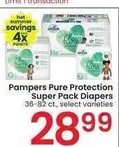 Albertsons Pampers Pure Protection Super Pack Diapers - 36-82 ct., select varieties offer
