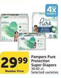 Albertsons Pampers Pure Protection Super Diapers - 36-82 ct. Selected varieties offer