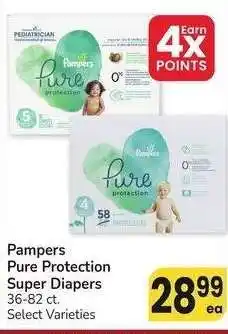 Albertsons Pampers Pure Protection Super Diapers - 36-82 ct. Select Varieties offer