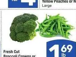 Albertsons Fresh Cut Broccoli Crowns or Green Beans offer