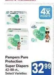 Albertsons Pampers Pure Protection Super Diapers - 42-88 ct., Select Varieties offer