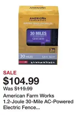 Tractor Supply Company American Farm Works 1.2-Joule 30-Mile AC-Powered Electric Fence Charger offer