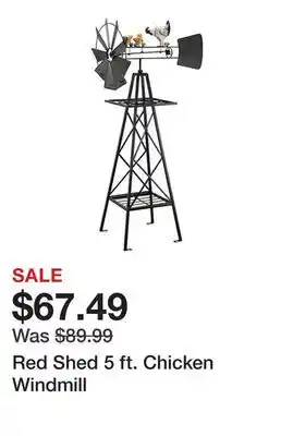 Tractor Supply Company Red Shed 5 ft. Chicken Windmill offer