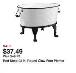 Tractor Supply Company Red Shed 22 in. Round Claw Foot Planter offer