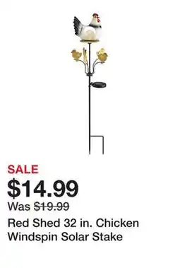 Tractor Supply Company Red Shed 32 in. Chicken Windspin Solar Stake offer