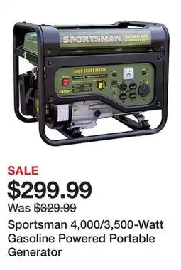 Tractor Supply Company Sportsman 4,000/3,500-Watt Gasoline Powered Portable Generator offer