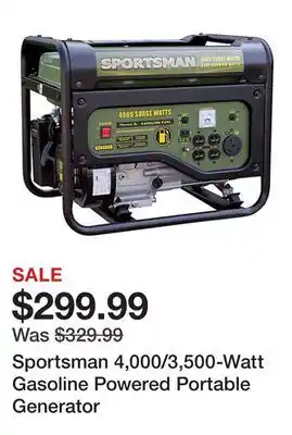 Tractor Supply Company Sportsman 4,000/3,500-Watt Gasoline Powered Portable Generator offer