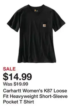 Tractor Supply Company Carhartt Women's K87 Loose Fit Heavyweight Short-Sleeve Pocket T Shirt offer