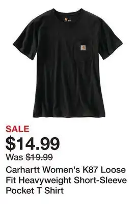 Tractor Supply Company Carhartt Women's K87 Loose Fit Heavyweight Short-Sleeve Pocket T Shirt offer