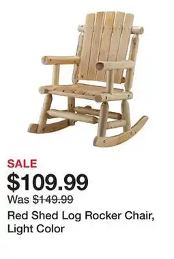 Tractor Supply Company Red Shed Log Rocker Chair, Light Color offer