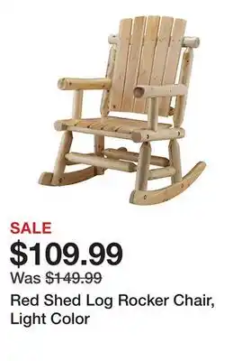 Tractor Supply Company Red Shed Log Rocker Chair, Light Color offer