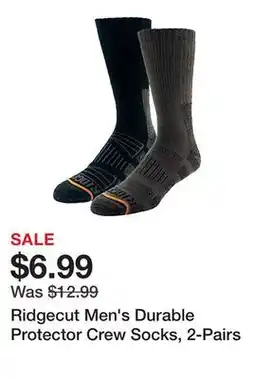 Tractor Supply Company Ridgecut Men's Durable Protector Crew Socks, 2-Pairs offer
