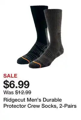 Tractor Supply Company Ridgecut Men's Durable Protector Crew Socks, 2-Pairs offer