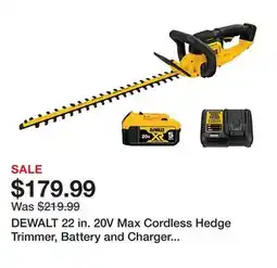 Tractor Supply Company DEWALT 22 in. 20V Max Cordless Hedge Trimmer, Battery and Charger Included offer