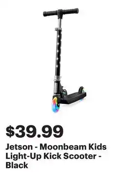 Best Buy Jetson - Moonbeam Kids Light-Up Kick Scooter - Black offer