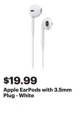 Best Buy Apple EarPods with 3.5mm Plug - White offer