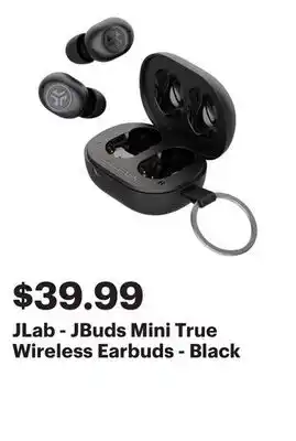 Best Buy JLab - JBuds Mini True Wireless Earbuds - Black offer