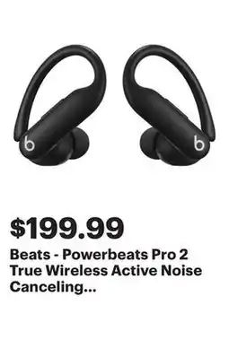 Best Buy Beats - Powerbeats Pro 2 True Wireless Active Noise Canceling Earbuds - Jet Black offer