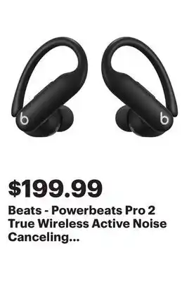Best Buy Beats - Powerbeats Pro 2 True Wireless Active Noise Canceling Earbuds - Jet Black offer