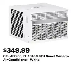 Best Buy GE - 450 Sq. Ft. 10100 BTU Smart Window Air Conditioner - White offer