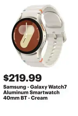 Best Buy Samsung - Galaxy Watch7 Aluminum Smartwatch 40mm BT - Cream offer