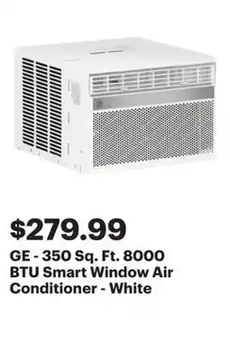 Best Buy GE - 350 Sq. Ft. 8000 BTU Smart Window Air Conditioner - White offer
