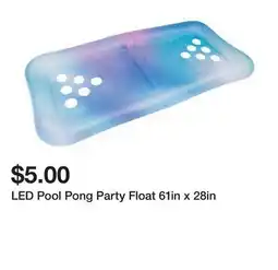 Five Below LED Pool Pong Party Float 61in x 28in offer