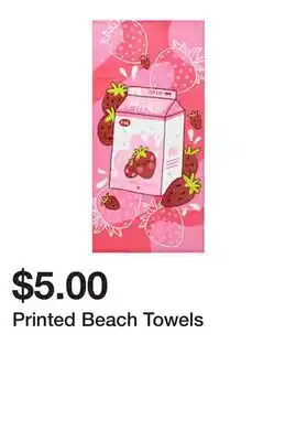 Five Below Printed Beach Towels offer