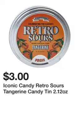 Five Below Iconic Candy Retro Sours Tangerine Candy Tin 2.12oz offer