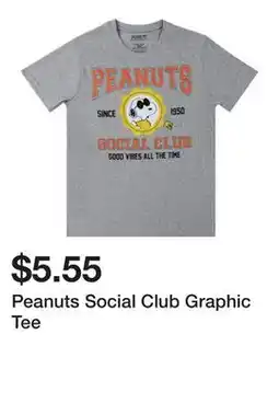 Five Below Peanuts Social Club Graphic Tee offer