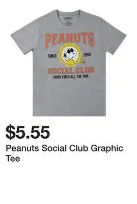 Five Below Peanuts Social Club Graphic Tee offer