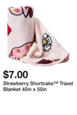 Five Below Strawberry Shortcake Travel Blanket 40in x 50in offer