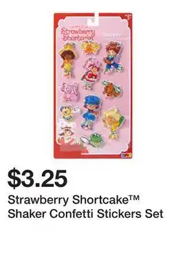 Five Below Strawberry Shortcake Shaker Confetti Stickers Set offer