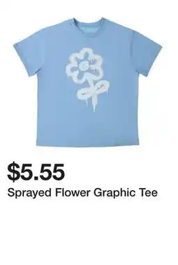 Five Below Sprayed Flower Graphic Tee offer