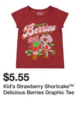 Five Below Kid's Strawberry Shortcake Delicious Berries Graphic Tee offer