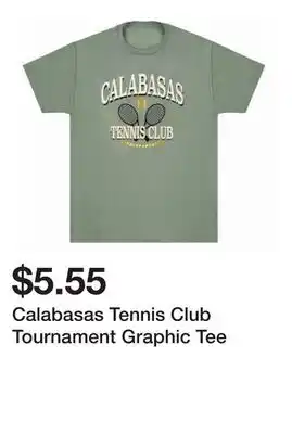 Five Below Calabasas Tennis Club Tournament Graphic Tee offer