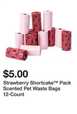 Five Below Strawberry Shortcake Pack Scented Pet Waste Bags 12-Count offer