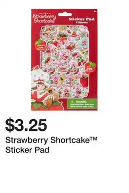 Five Below Strawberry Shortcake Sticker Pad offer