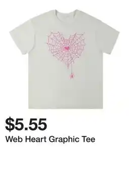 Five Below Web Heart Graphic Tee offer