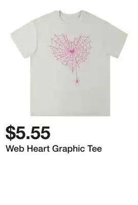 Five Below Web Heart Graphic Tee offer