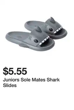 Five Below Juniors Sole Mates Shark Slides offer
