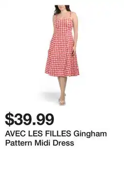 Marshalls AVEC LES FILLES Gingham Pattern Midi Dress offer