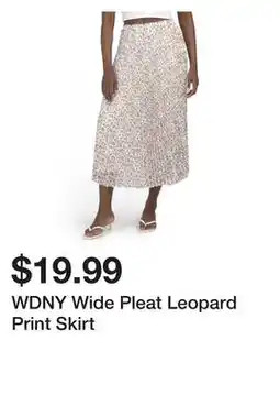 Marshalls WDNY Wide Pleat Leopard Print Skirt offer