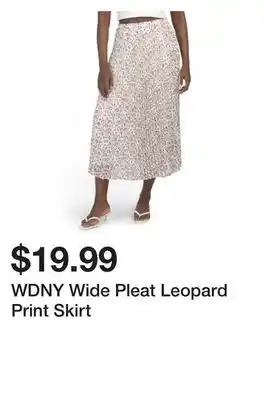Marshalls WDNY Wide Pleat Leopard Print Skirt offer