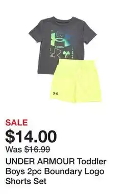 Marshalls UNDER ARMOUR Toddler Boys 2pc Boundary Logo Shorts Set offer